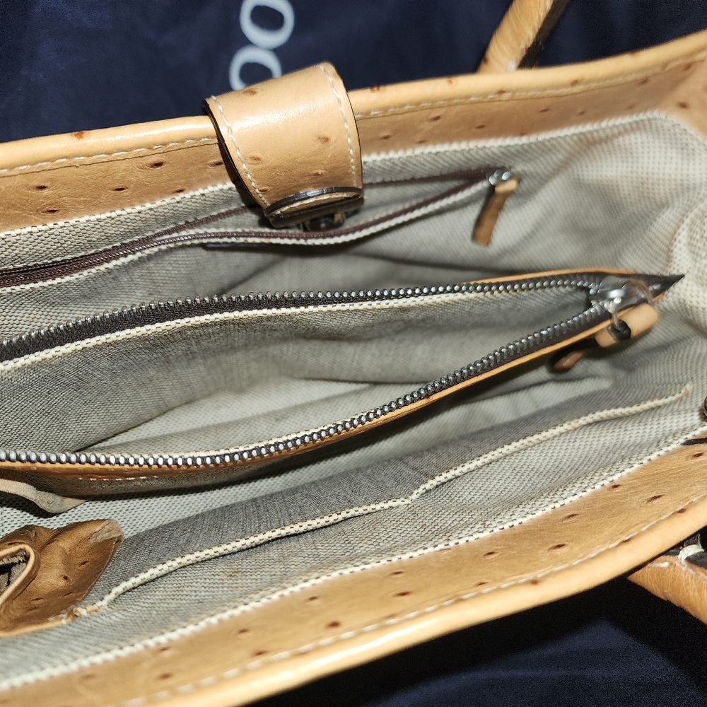 Vintage Dooney & Bourke  Handbag & Bonus D&B Vintage Ostrich Leather Bag - Picture 11 of 17